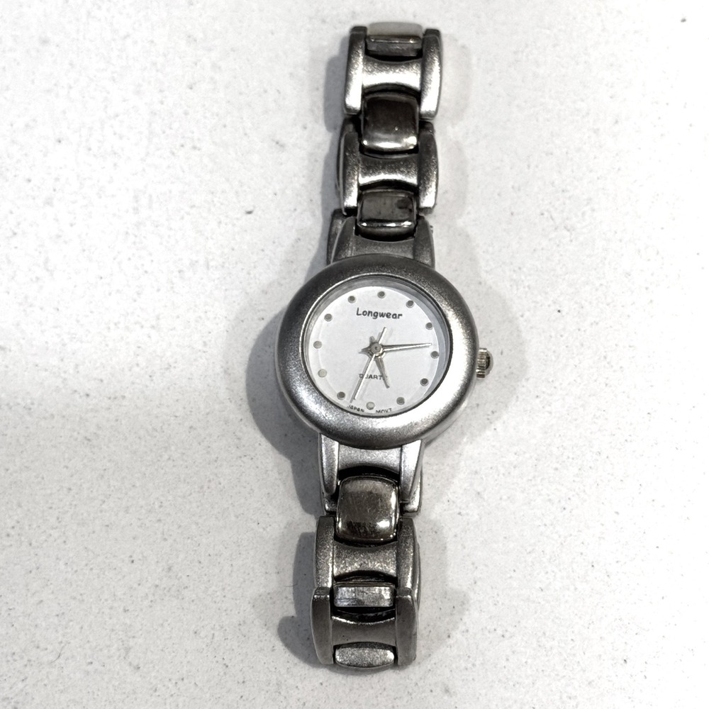 Longwear Womens Two Tone Quartz Watch‎ Silver Gold Link Bracelet Japan Movt